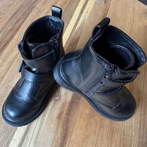 Madden Girl Black Buckle Combat Boots